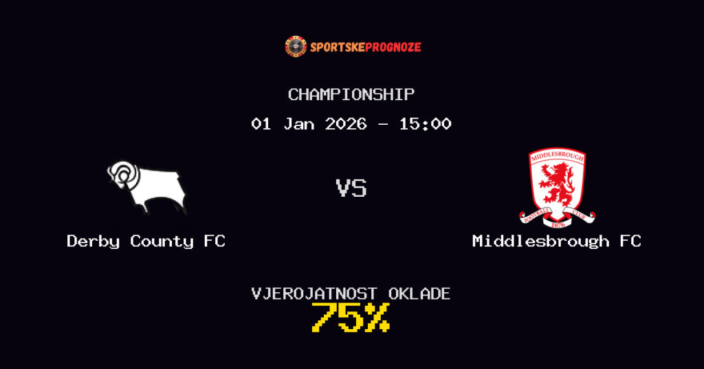 Derby County FC vs Middlesbrough FC Prognoza Utakmice - Championship - Saveti Za Klađenje