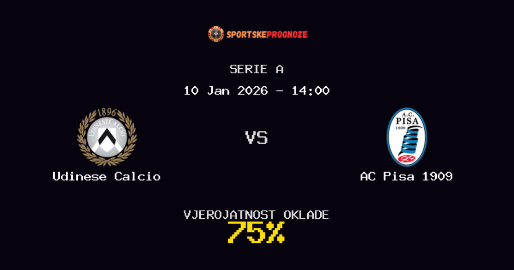 Udinese Calcio vs AC Pisa 1909 Prognoza Utakmice - Serie A - Saveti Za Klađenje