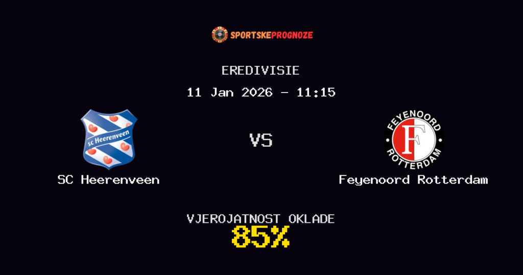 SC Heerenveen vs Feyenoord Rotterdam Prognoza Utakmice - Eredivisie - Saveti Za Klađenje