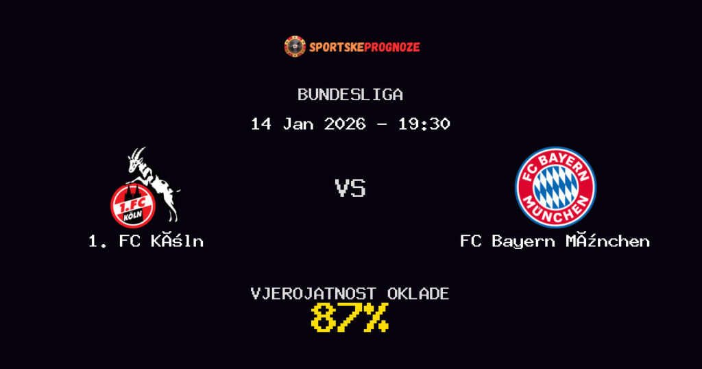 1. FC Köln vs FC Bayern München Prognoza Utakmice - Bundesliga - Saveti Za Klađenje