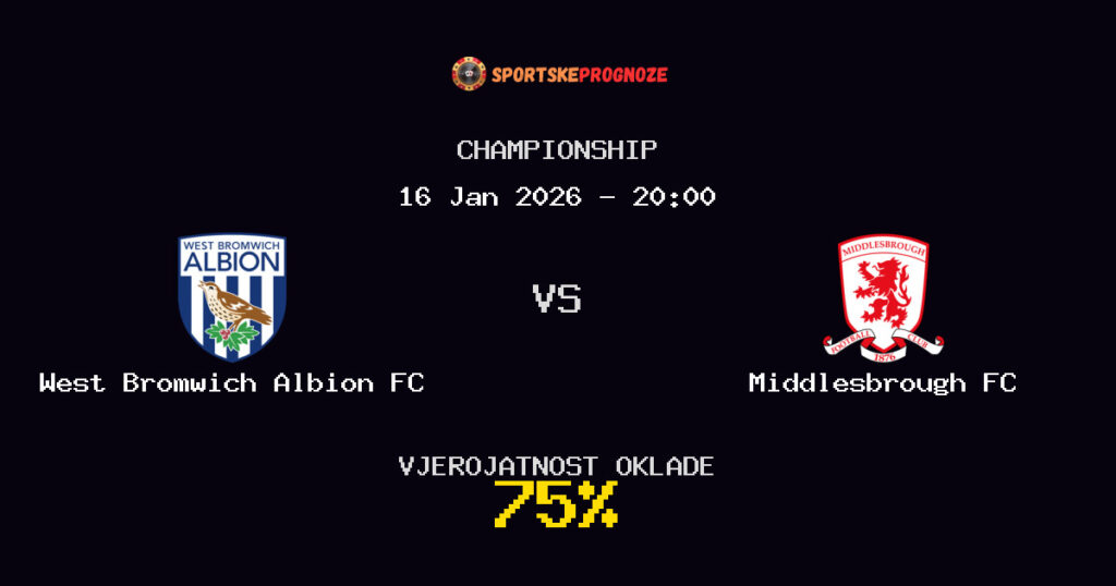 West Bromwich Albion FC vs Middlesbrough FC Prognoza Utakmice - Championship - Saveti Za Klađenje