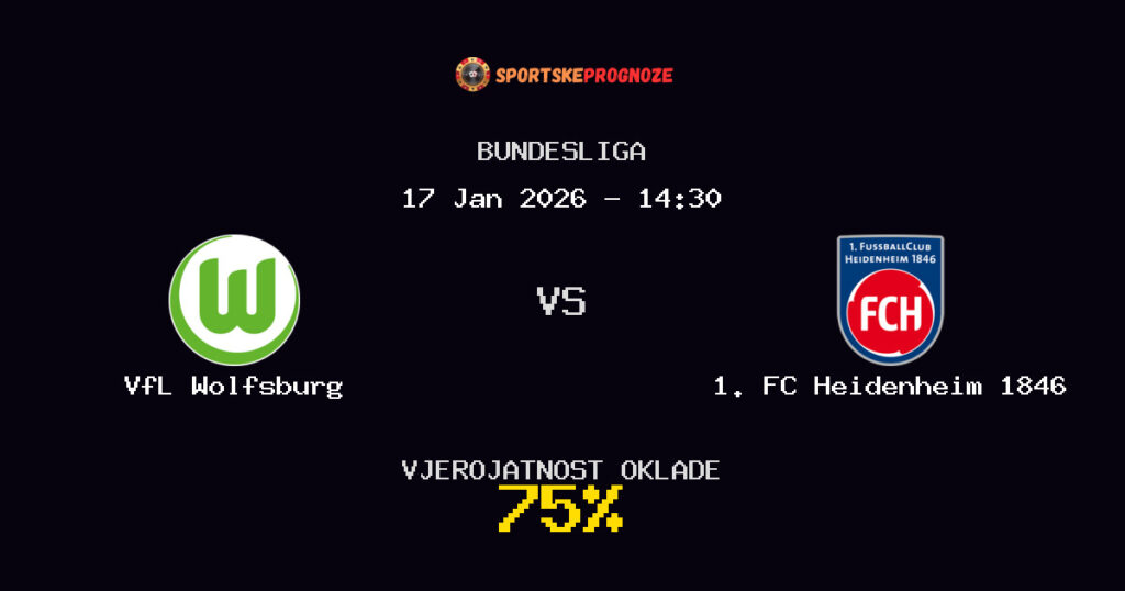 VfL Wolfsburg vs 1. FC Heidenheim 1846 Prognoza Utakmice - Bundesliga - Saveti Za Klađenje