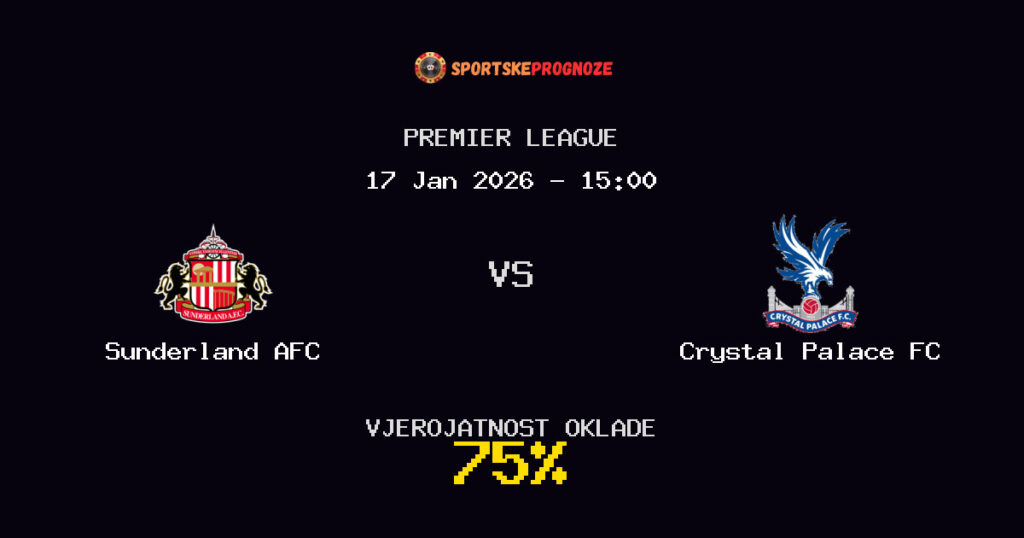 Sunderland AFC vs Crystal Palace FC Prognoza Utakmice - Premier League - Saveti Za Klađenje