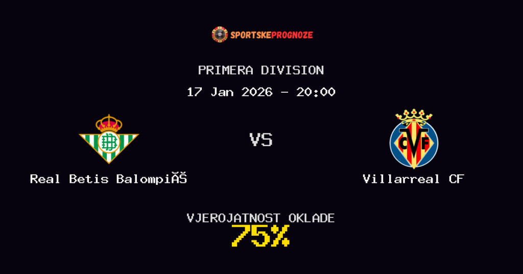 Real Betis Balompié vs Villarreal CF Prognoza Utakmice - Primera Division - Saveti Za Klađenje