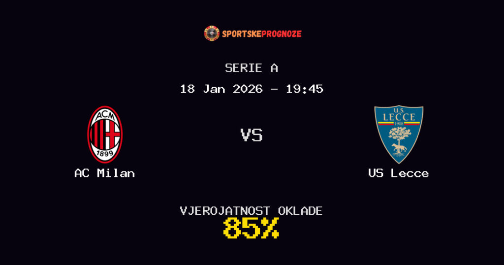 AC Milan vs US Lecce Prognoza Utakmice - Serie A - Saveti Za Klađenje