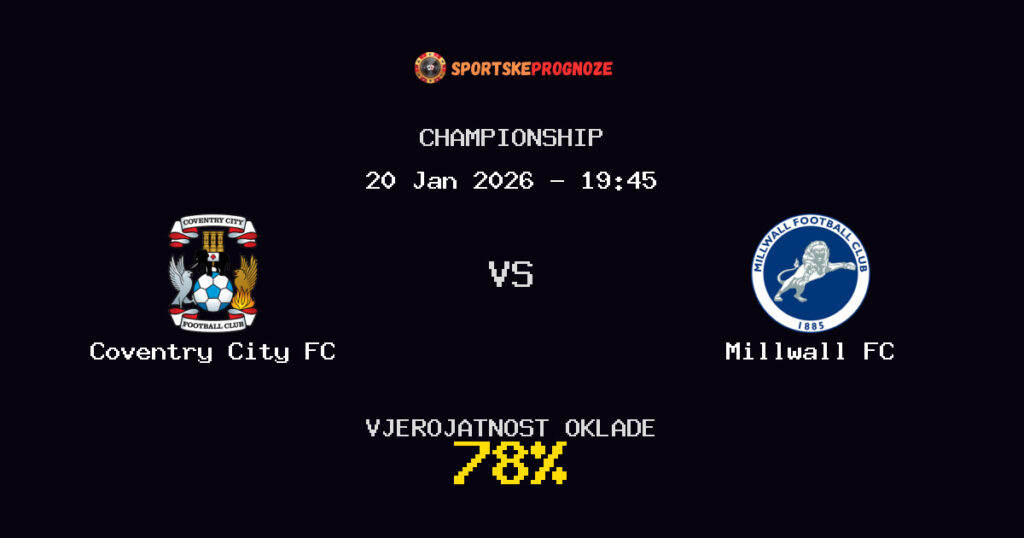 Coventry City FC vs Millwall FC Prognoza Utakmice - Championship - Saveti Za Klađenje