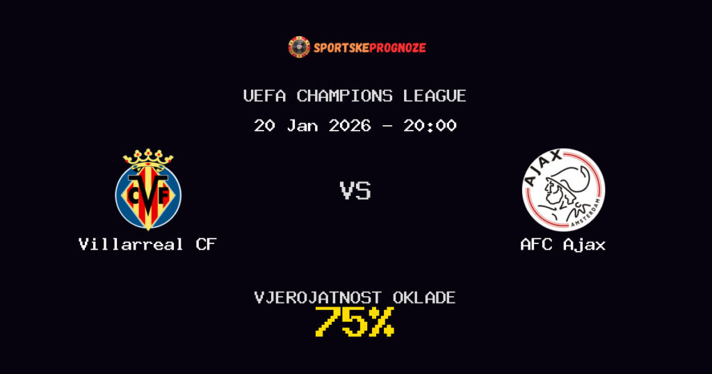 Villarreal CF vs AFC Ajax Prognoza Utakmice - UEFA Champions League - Saveti Za Klađenje