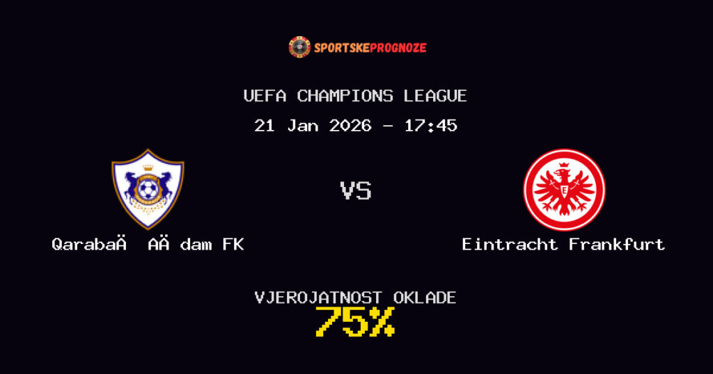 Qarabağ Ağdam FK vs Eintracht Frankfurt Prognoza Utakmice - UEFA Champions League - Saveti Za Klađenje