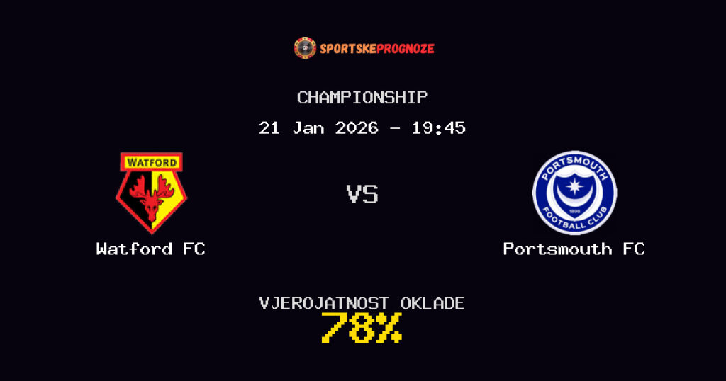 Watford FC vs Portsmouth FC Prognoza Utakmice - Championship - Saveti Za Klađenje