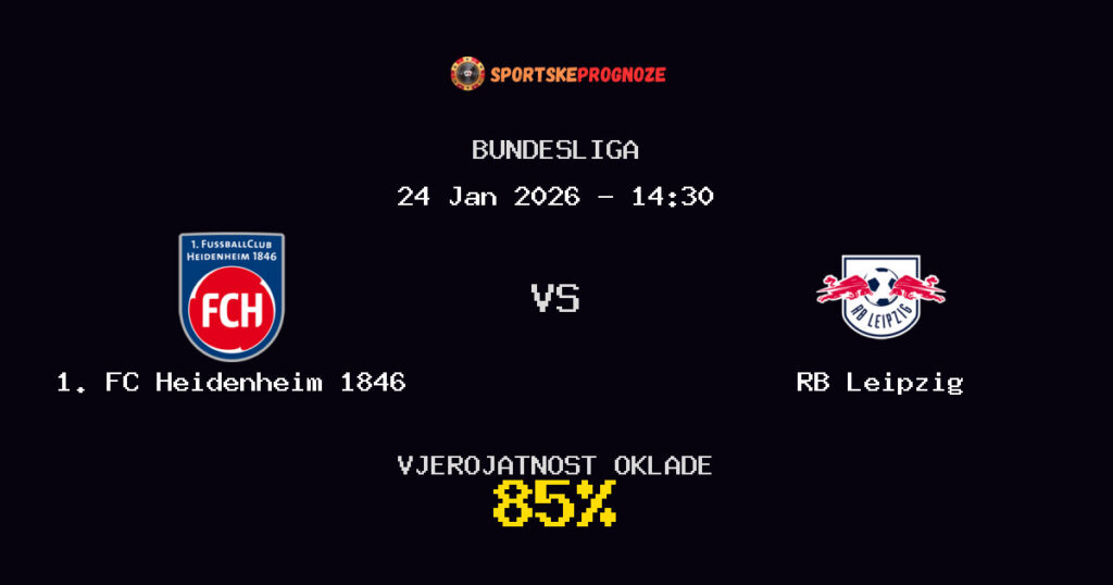 1. FC Heidenheim 1846 vs RB Leipzig Prognoza Utakmice - Bundesliga - Saveti Za Klađenje