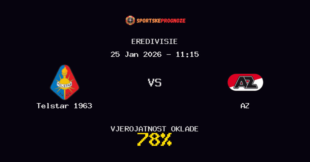 Telstar 1963 vs AZ Prognoza Utakmice - Eredivisie - Saveti Za Klađenje