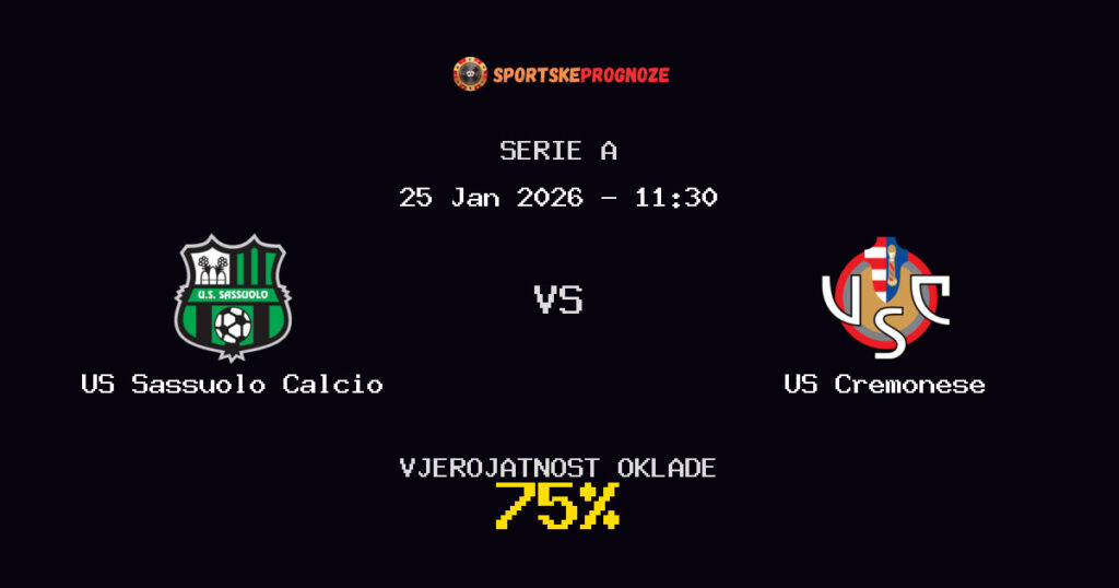 US Sassuolo Calcio vs US Cremonese Prognoza Utakmice - Serie A - Saveti Za Klađenje