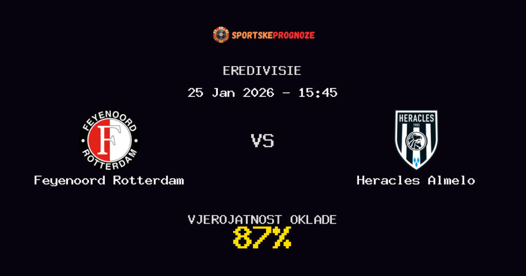 Feyenoord Rotterdam vs Heracles Almelo Prognoza Utakmice - Eredivisie - Saveti Za Klađenje