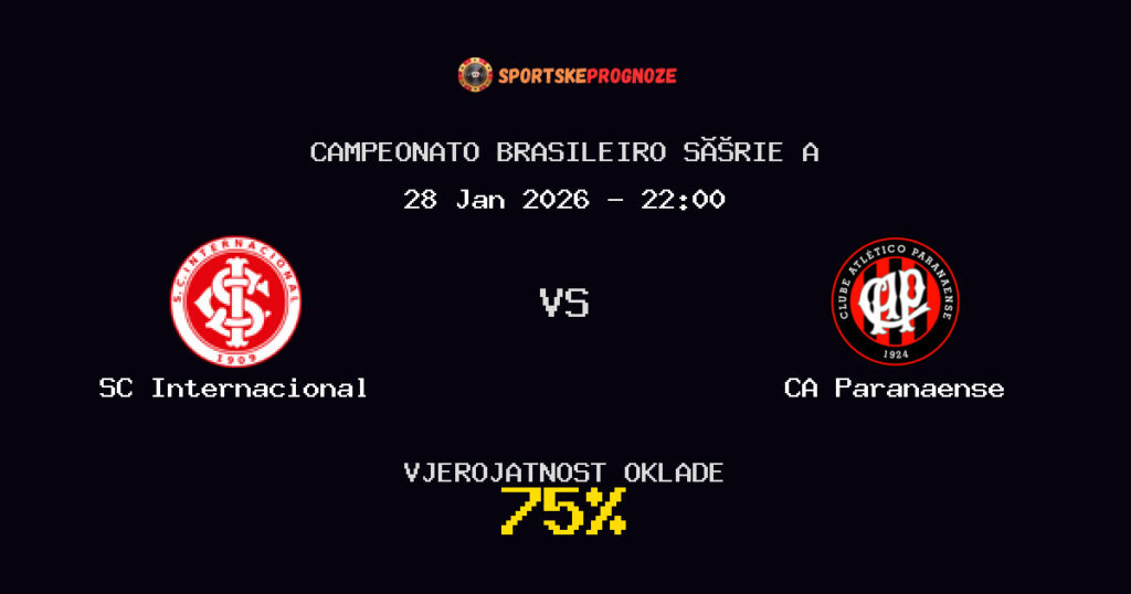 SC Internacional vs CA Paranaense Prognoza Utakmice - Campeonato Brasileiro Série A - Saveti Za Klađenje