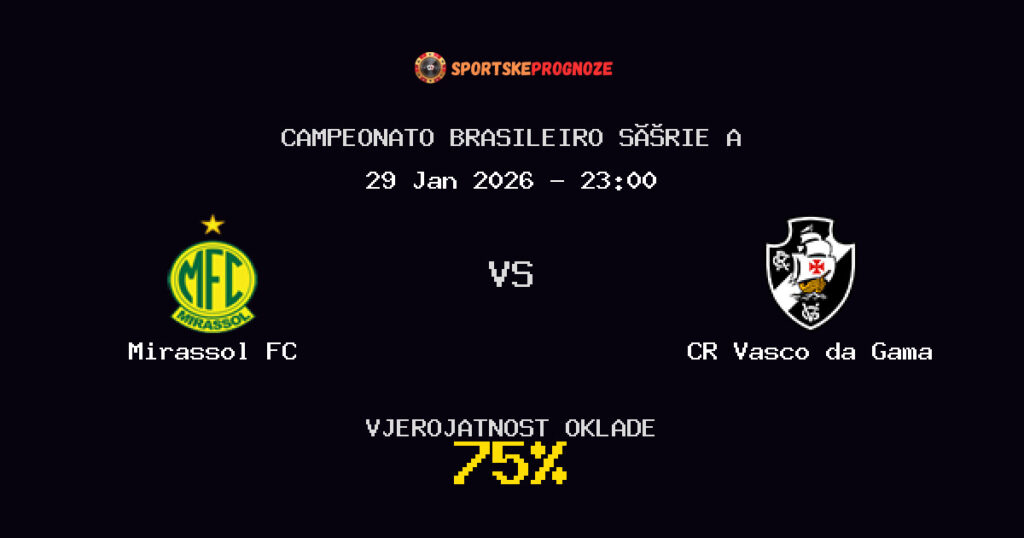 Mirassol FC vs CR Vasco da Gama Prognoza Utakmice - Campeonato Brasileiro Série A - Saveti Za Klađenje