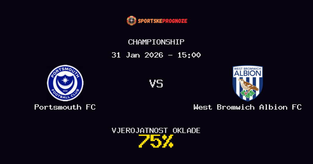 Portsmouth FC vs West Bromwich Albion FC Prognoza Utakmice - Championship - Saveti Za Klađenje