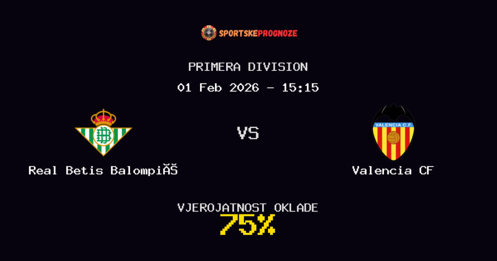 Real Betis Balompié vs Valencia CF Prognoza Utakmice - Primera Division - Saveti Za Klađenje