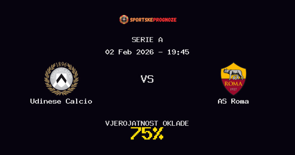 Udinese Calcio vs AS Roma Prognoza Utakmice - Serie A - Saveti Za Klađenje
