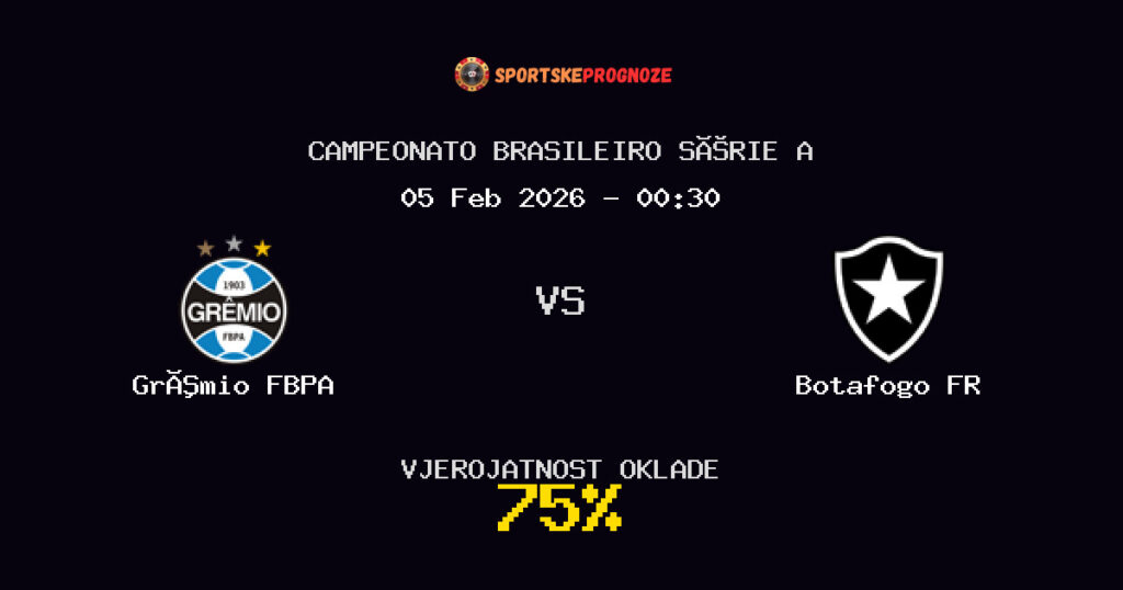 Grêmio FBPA vs Botafogo FR Prognoza Utakmice - Campeonato Brasileiro Série A - Saveti Za Klađenje