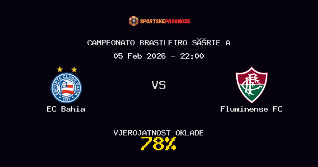 EC Bahia vs Fluminense FC Prognoza Utakmice - Campeonato Brasileiro Série A - Saveti Za Klađenje