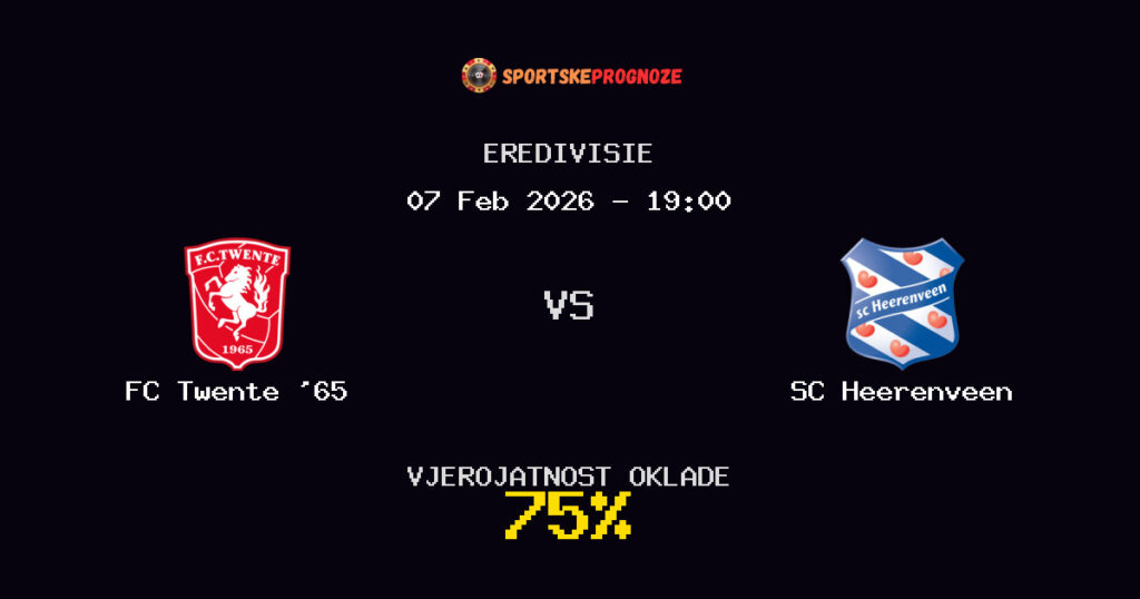 FC Twente '65 vs SC Heerenveen Prognoza Utakmice - Eredivisie - Saveti Za Klađenje