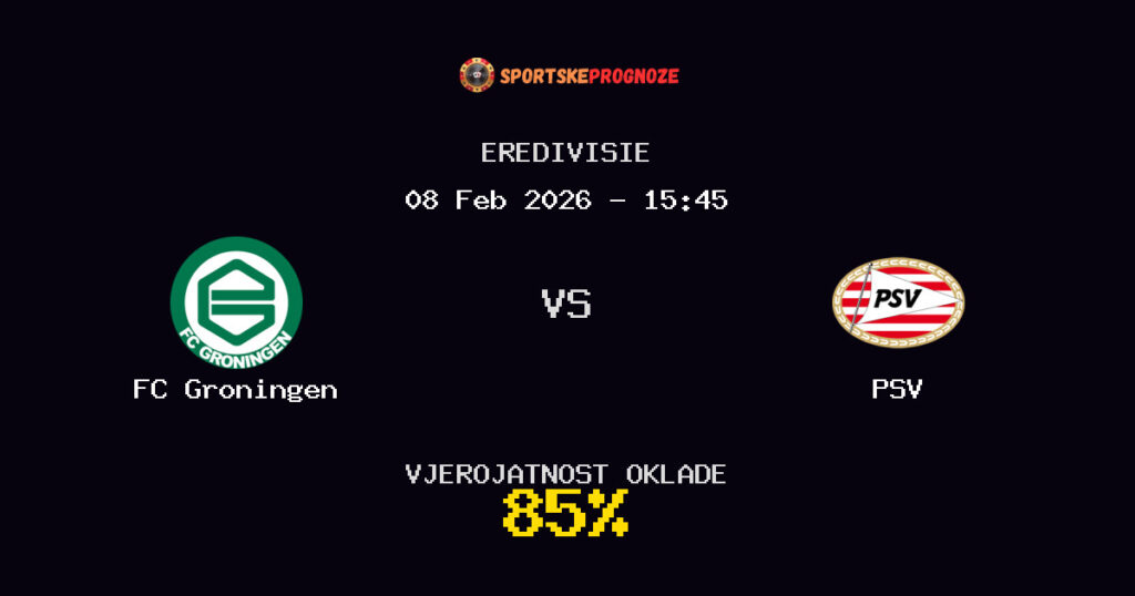 FC Groningen vs PSV Prognoza Utakmice - Eredivisie - Saveti Za Klađenje