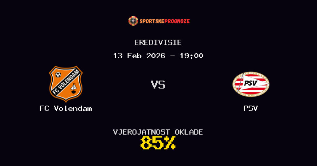 FC Volendam vs PSV Prognoza Utakmice - Eredivisie - Saveti Za Klađenje