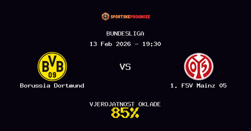 Borussia Dortmund vs 1. FSV Mainz 05 Prognoza Utakmice - Bundesliga - Saveti Za Klađenje