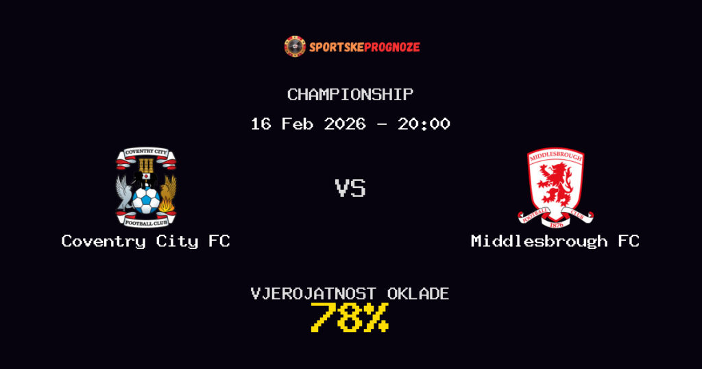 Coventry City FC vs Middlesbrough FC Prognoza Utakmice - Championship - Saveti Za Klađenje