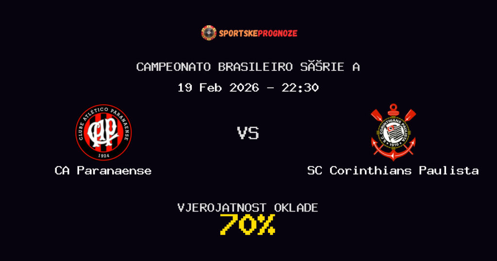 CA Paranaense vs SC Corinthians Paulista Prognoza Utakmice - Campeonato Brasileiro Série A - Saveti Za Klađenje