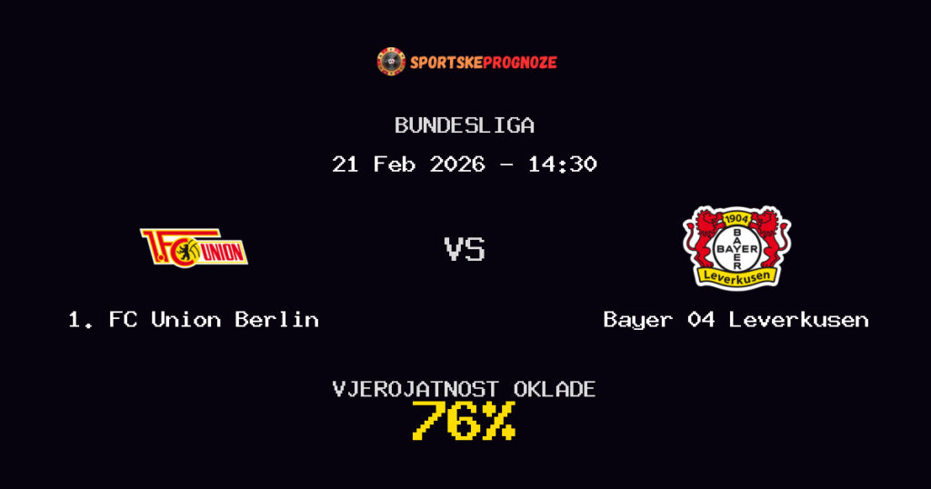 1. FC Union Berlin vs Bayer 04 Leverkusen Prognoza Utakmice - Bundesliga - Saveti Za Klađenje
