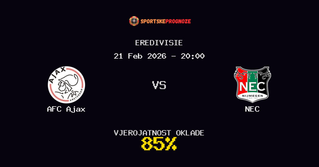 AFC Ajax vs NEC Prognoza Utakmice - Eredivisie - Saveti Za Klađenje