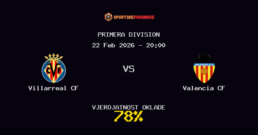 Villarreal CF vs Valencia CF Prognoza Utakmice - Primera Division - Saveti Za Klađenje