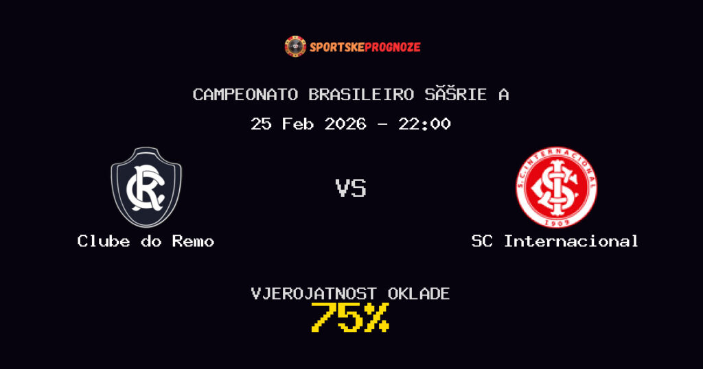 Clube do Remo vs SC Internacional Prognoza Utakmice - Campeonato Brasileiro Série A - Saveti Za Klađenje