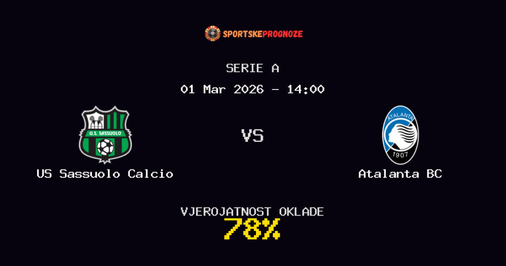 US Sassuolo Calcio vs Atalanta BC Prognoza Utakmice - Serie A - Saveti Za Klađenje