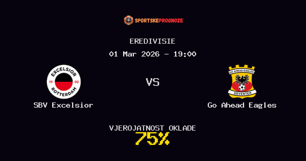 SBV Excelsior vs Go Ahead Eagles Prognoza Utakmice - Eredivisie - Saveti Za Klađenje