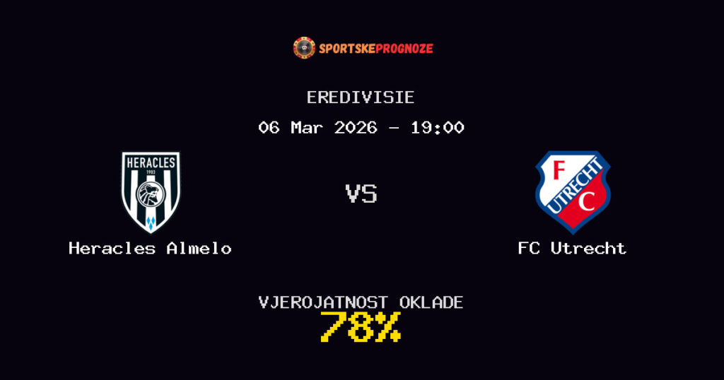 Heracles Almelo vs FC Utrecht Prognoza Utakmice - Eredivisie - Saveti Za Klađenje