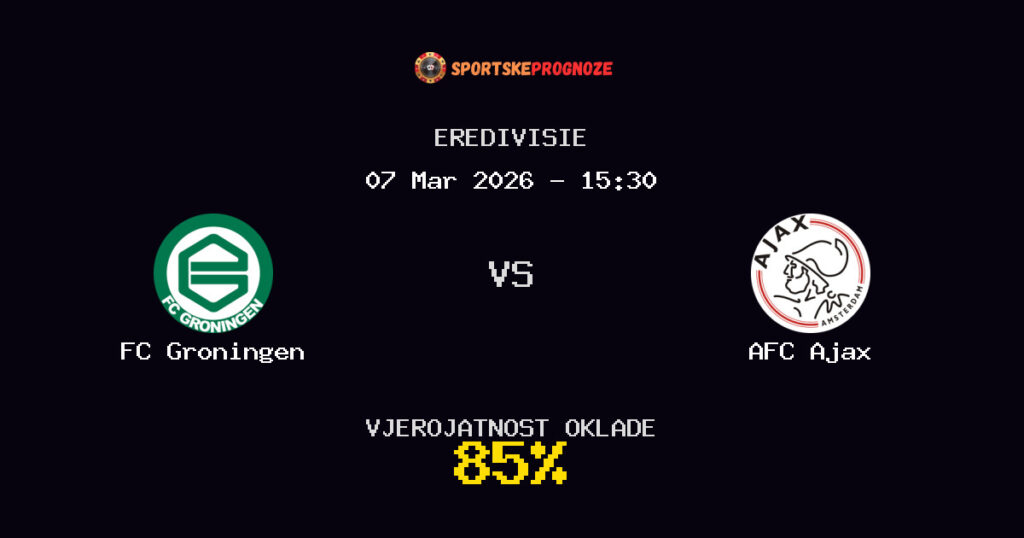 FC Groningen vs AFC Ajax Prognoza Utakmice - Eredivisie - Saveti Za Klađenje