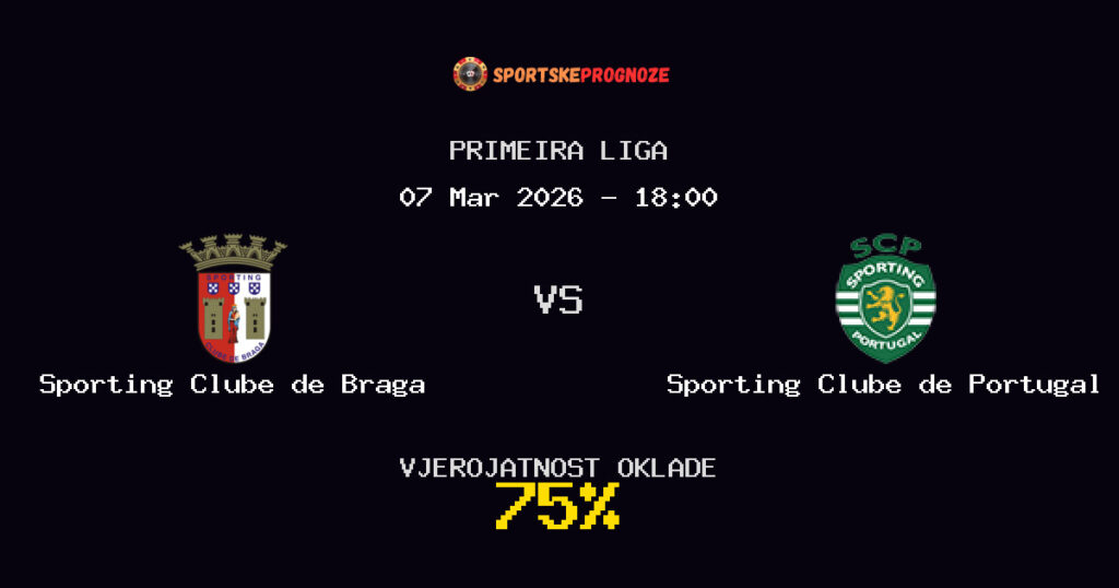 Sporting Clube de Braga vs Sporting Clube de Portugal Prognoza Utakmice - Primeira Liga - Saveti Za Klađenje