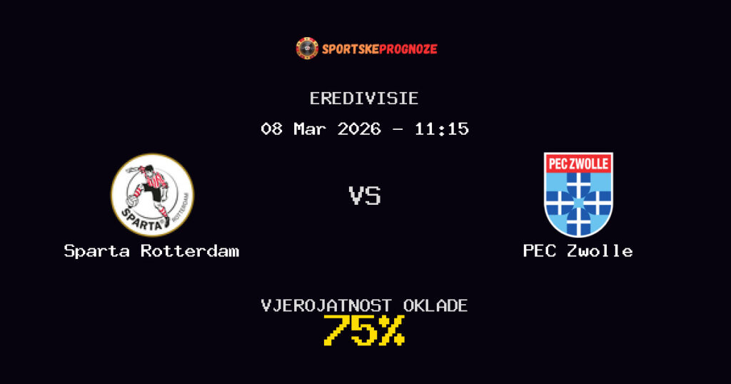 Sparta Rotterdam vs PEC Zwolle Prognoza Utakmice - Eredivisie - Saveti Za Klađenje
