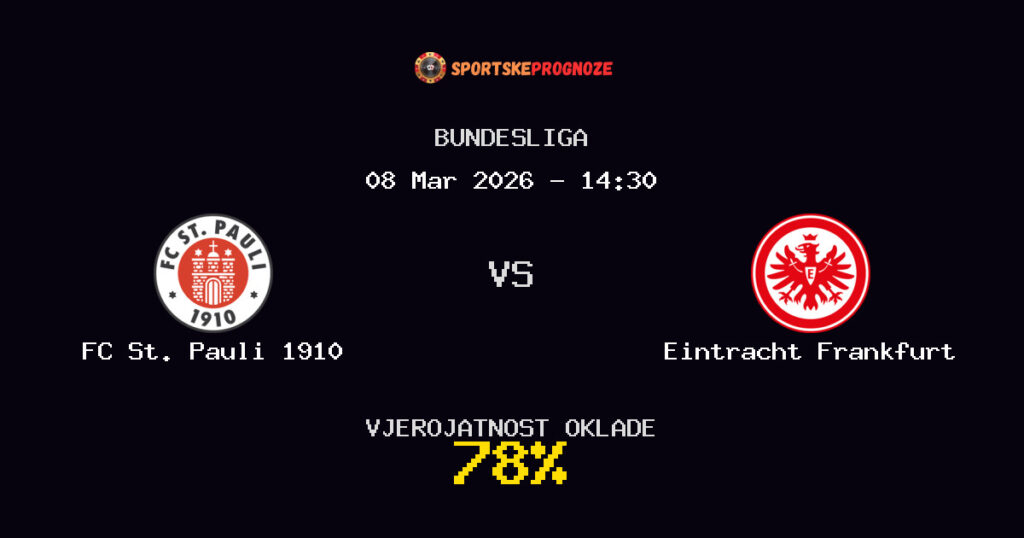 FC St. Pauli 1910 vs Eintracht Frankfurt Prognoza Utakmice - Bundesliga - Saveti Za Klađenje