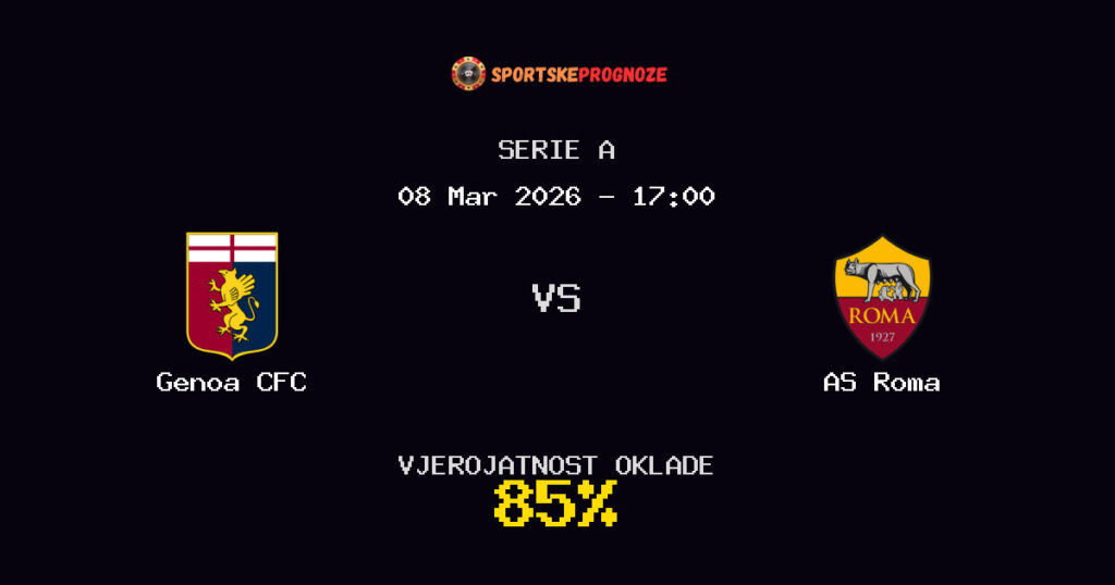 Genoa CFC vs AS Roma Prognoza Utakmice - Serie A - Saveti Za Klađenje