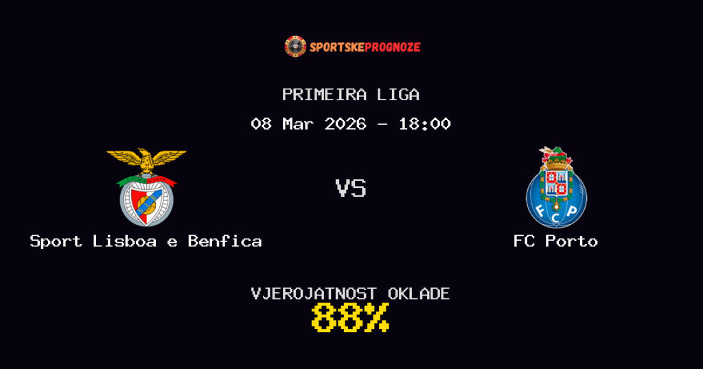 Sport Lisboa e Benfica vs FC Porto Prognoza Utakmice - Primeira Liga - Saveti Za Klađenje