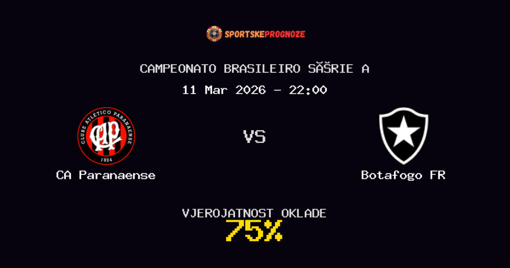 CA Paranaense vs Botafogo FR Prognoza Utakmice - Campeonato Brasileiro Série A - Saveti Za Klađenje