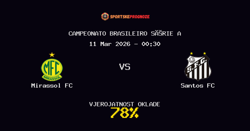 Mirassol FC vs Santos FC Prognoza Utakmice - Campeonato Brasileiro Série A - Saveti Za Klađenje