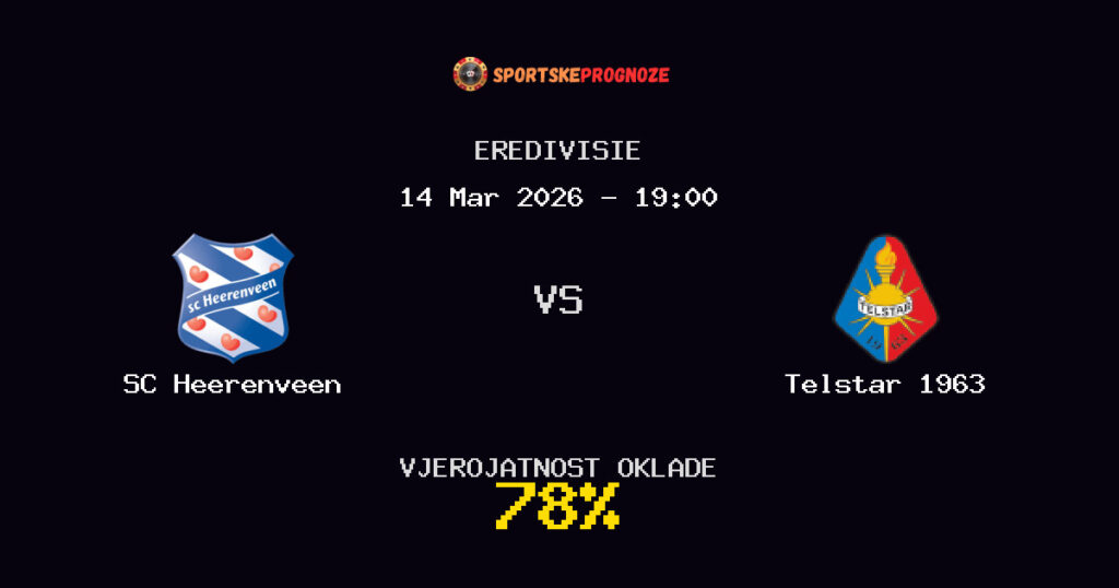 SC Heerenveen vs Telstar 1963 Prognoza Utakmice - Eredivisie - Saveti Za Klađenje