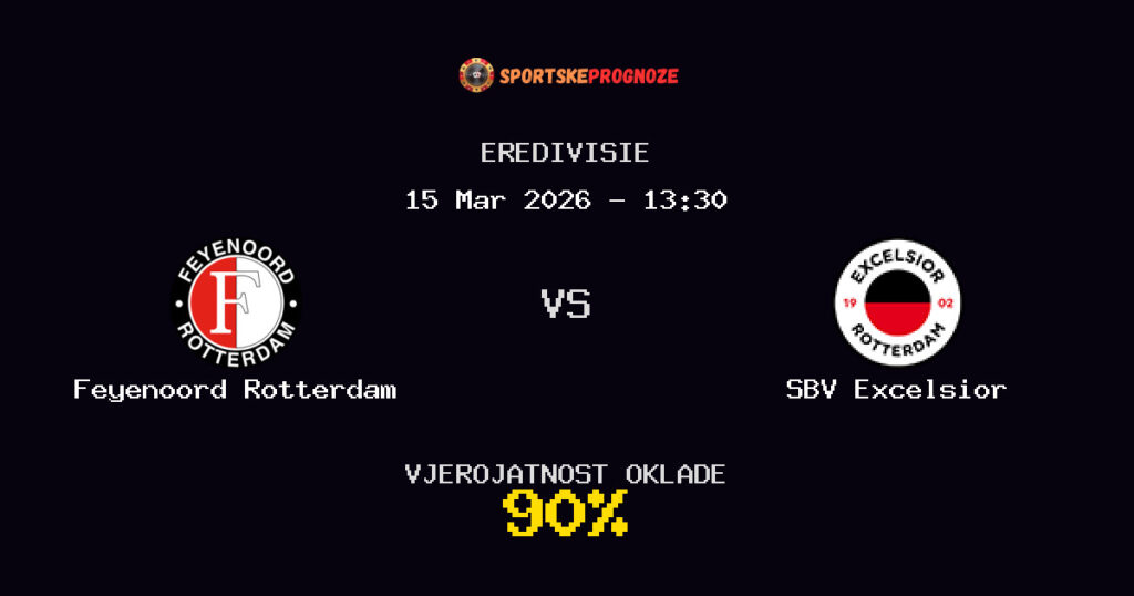 Feyenoord Rotterdam vs SBV Excelsior Prognoza Utakmice - Eredivisie - Saveti Za Klađenje