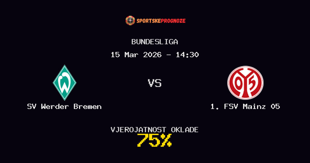 SV Werder Bremen vs 1. FSV Mainz 05 Prognoza Utakmice - Bundesliga - Saveti Za Klađenje