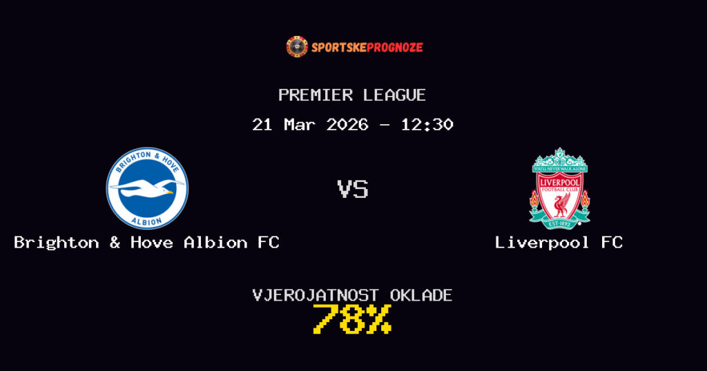 Brighton & Hove Albion FC vs Liverpool FC Prognoza Utakmice - Premier League - Saveti Za Klađenje