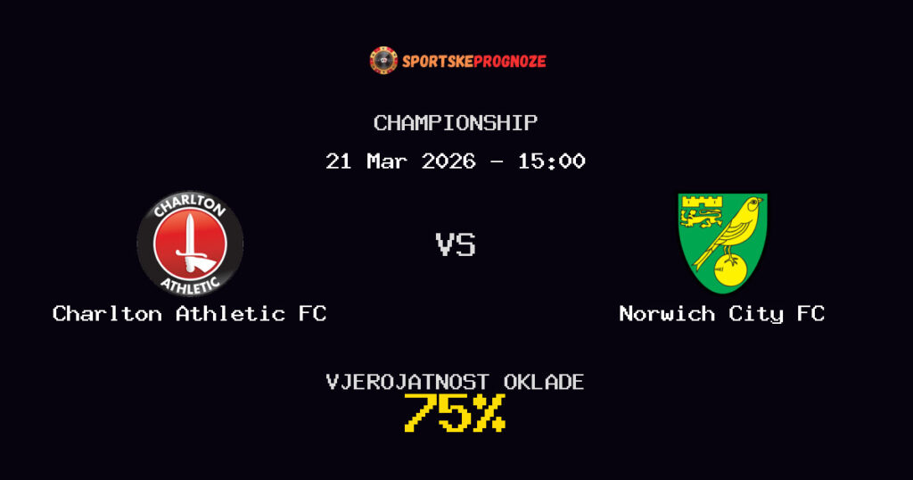 Charlton Athletic FC vs Norwich City FC Prognoza Utakmice - Championship - Saveti Za Klađenje